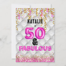 Femtio Fabulous Guld Rosa 50:e