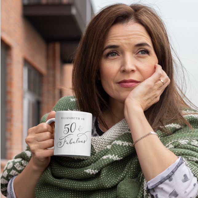 Femtio Fabulous-Personlig 50:e födelsedagen Kaffemugg (Skapare uppladdad)