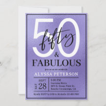 Femtio & Fantastisk Lila Skript 50-årsdag