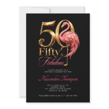 Femtio fantastiska rosa flamingo 50-årsfest