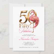 Femtio fantastiska rosa flamingo 50-årsfest