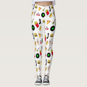 Femtio grafik med Milkshakes, Hett hundar Retro Leggings