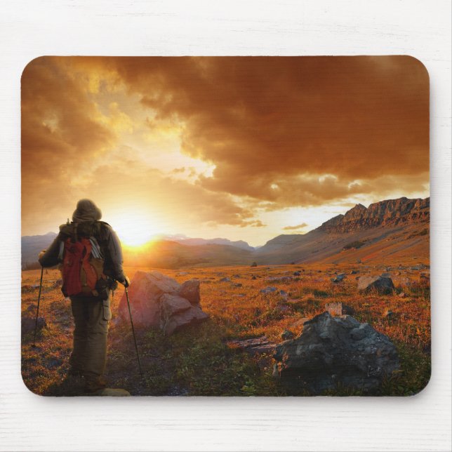 Femtio Mountain Sunset - Glacier National Park Musmatta (Framsidan)