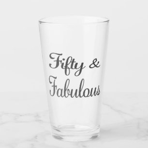 Femtio och Fabulous 50 Birthday Glaskopp