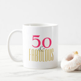 Femtio och Fabulous 50:e födelsedagen Kaffemugg