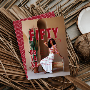 Femtio och Fabulous   50:e Födelsedagsfesten Inbjudningar