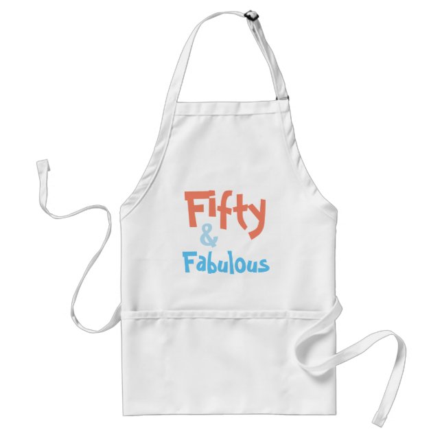 Femtio och Fabulous Birthday Apron Förkläde (Framsidan)