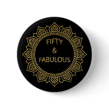 Femtio och Fabulous Birthday Guld Black