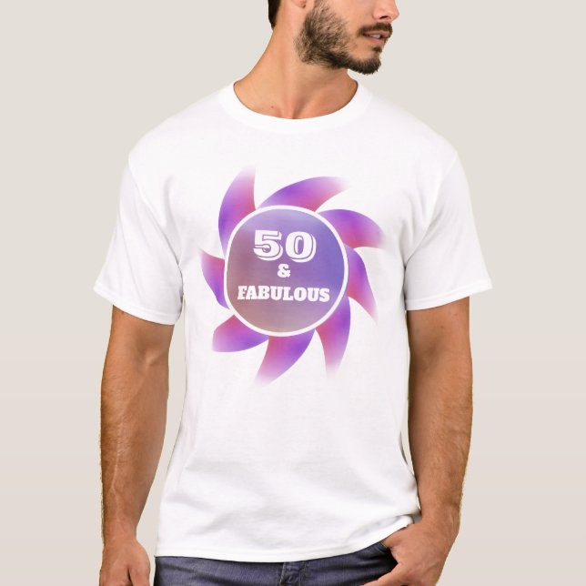 Femtio och Fabulous Birthday-skjorta T Shirt (Framsida)