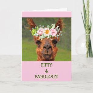 Femtio och Fabulous Boho Birthday Kort