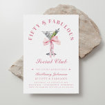 Femtio och Fabulous Bow & Martini 50:e födelsedage Inbjudningar<br><div class="desc">50- och Fabulous Bow & Martini 50:e födelsedagsinbjudan</div>