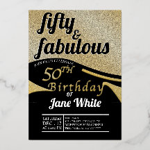 Femtio och Fabulous | Elegant Guld 50:e födelsedag