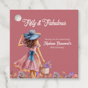 Femtio och Fabulous Elegant Kvinnans femtionde föd Gåvor Etiketter