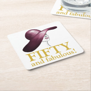 Femtio och Fabulous Elegant Underlägg Papper Kvadrat