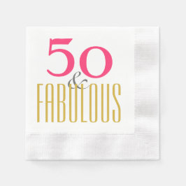 Femtio och Fabulous eller Anpassa till egen ålder Pappersservett