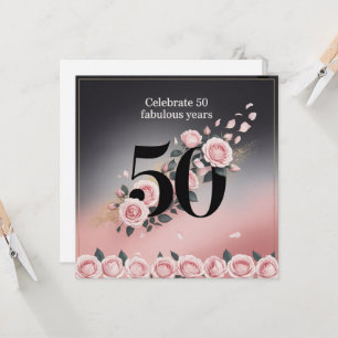 Femtio och Fabulous Humous Birthday Greetings Inbjudningar