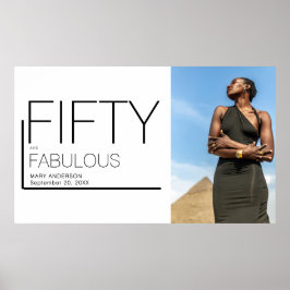 Femtio och Fabulous Photo 50:e Födelsedagsfesten Poster