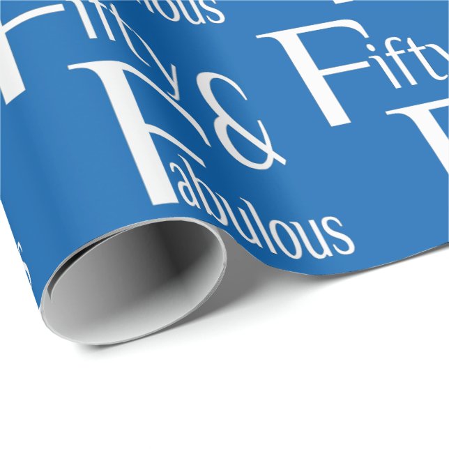 Femtio och Fabulous Presentpapper (Rullad Hörn)