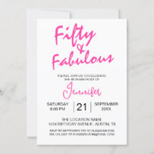 Femtio och Fabulous Rosa 50:e födelsedagen