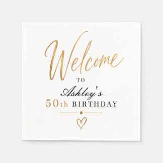 Femtio och fantastisk 50-årsdag pappersservett