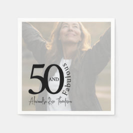 Femtio och fantastisk foto 50-års födelsedagsfest pappersservett