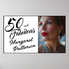 Femtio och fantastisk foto 50-års födelsedagsfest poster