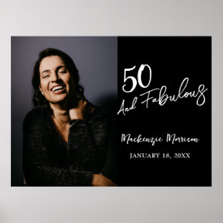 Femtio och fantastisk foto 50-årsfest poster