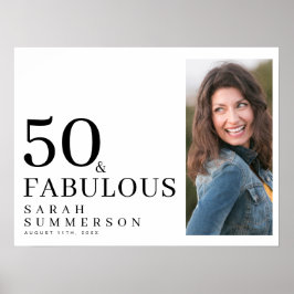 Femtio och fantastisk foto 50-årsfest poster