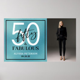 Femtio och fantastisk foto 50-årsfest poster
