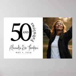 Femtio och fantastisk foto 50-årsfest  poster
