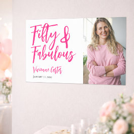 Femtio och fantastisk foto 50-årsfest poster