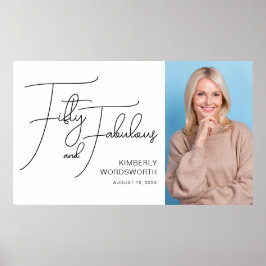 Femtio och fantastisk foto 50-årsfest poster