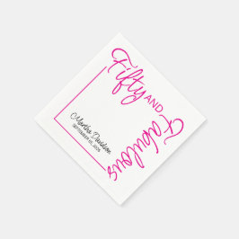 Femtio och fantastisk Foto 50-årsfirande Party Pos Pappersservett