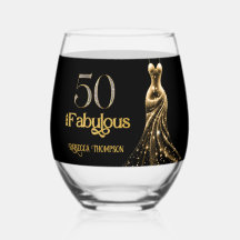 Femtio och fantastisk guldkjol svart 50-årsdag