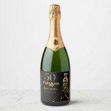 Femtio och fantastisk guldkjol svart 50-årsdag