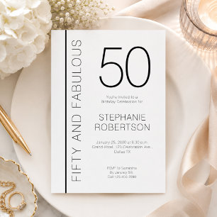 Femtio och fantastisk modern 50-årsfest inbjudningar