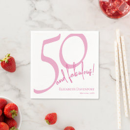 Femtio och fantastisk namn datum 50-årsfest pappersservett