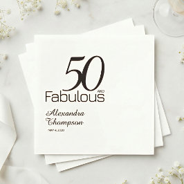 Femtio och fantastisk namn datum 50-årsfest pappersservett