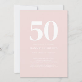 Femtio och fantastisk rosa 50-årsfest inbjudningar