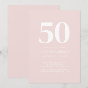 Femtio och fantastisk rosa 50-årsfest inbjudningar