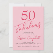 Femtio och fantastisk rosa 50-årsfest