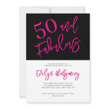 Femtio och fantastisk rosa svart 50-årsfest