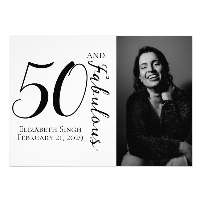 Femtio och fantastiskt Foto 50-årsfirande födelsed (Framsidan)