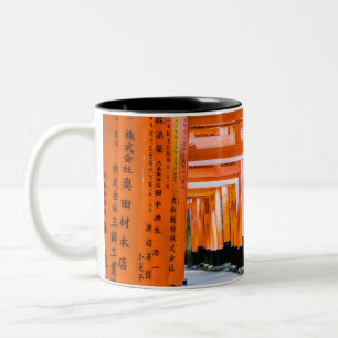 Femtio orangar - Senbon Torii, Kyoto Två-Tonad Mugg