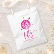 Femtio rosa diskokula 50-års födelsedagsfest