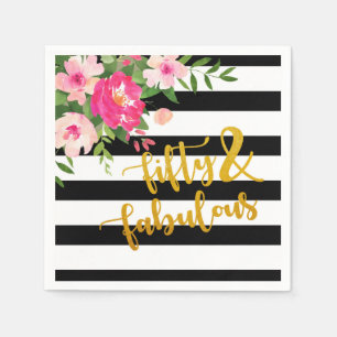 Femtio & sagolik servett - svarten/vit görar