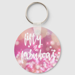 Femtio & sagolikt - 50th födelsedag Keychain Nyckelring