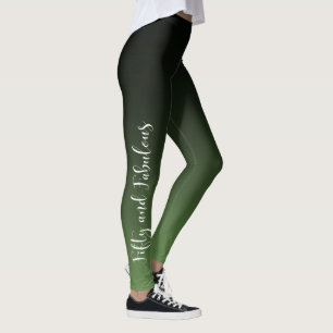 Femtio & sagolikt på Mossgrönt & svart Ombre Leggings