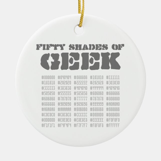 Femtio Shades of Geek Julgransprydnad Keramik (Framsidan)