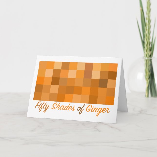 Femtio skuggor av Ginger Greeting Card Kort (Framsida)